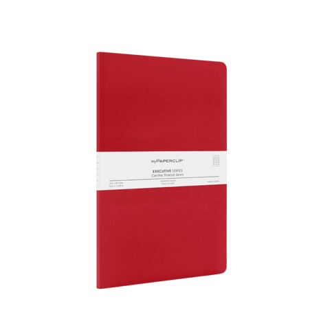 Red B5 Notebook Ruled myPAPERCLIP