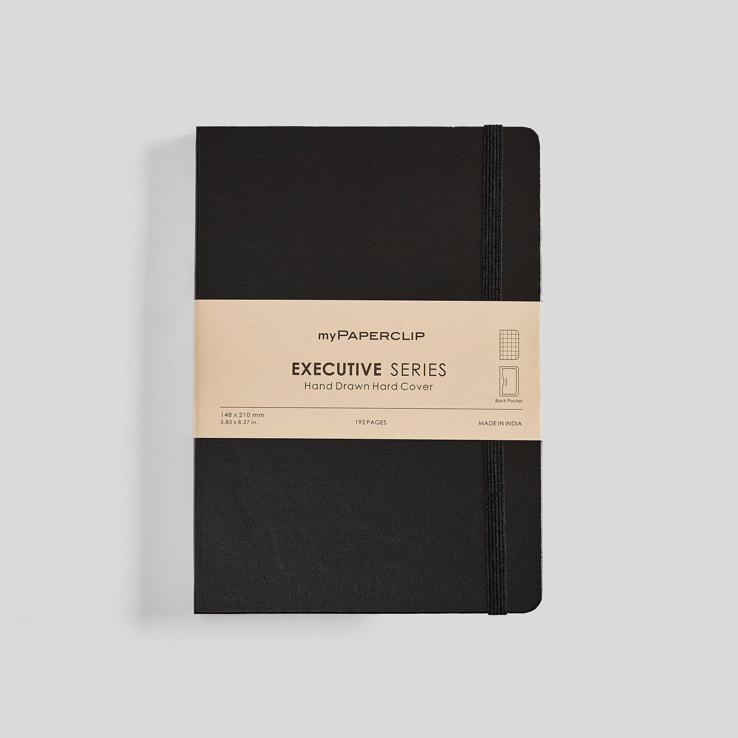 Executive Series Notebook (Hard Cover) - A5 (With Back Pocket)
