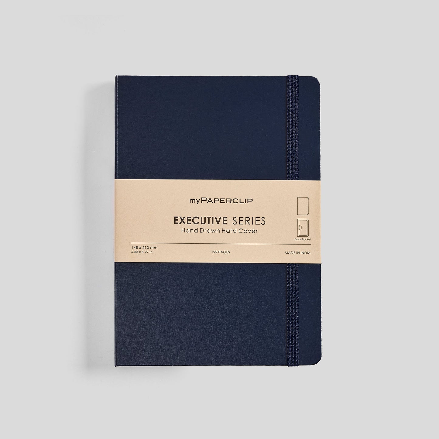 Executive Series Notebook (Hard Cover) - A5 (With Back Pocket)