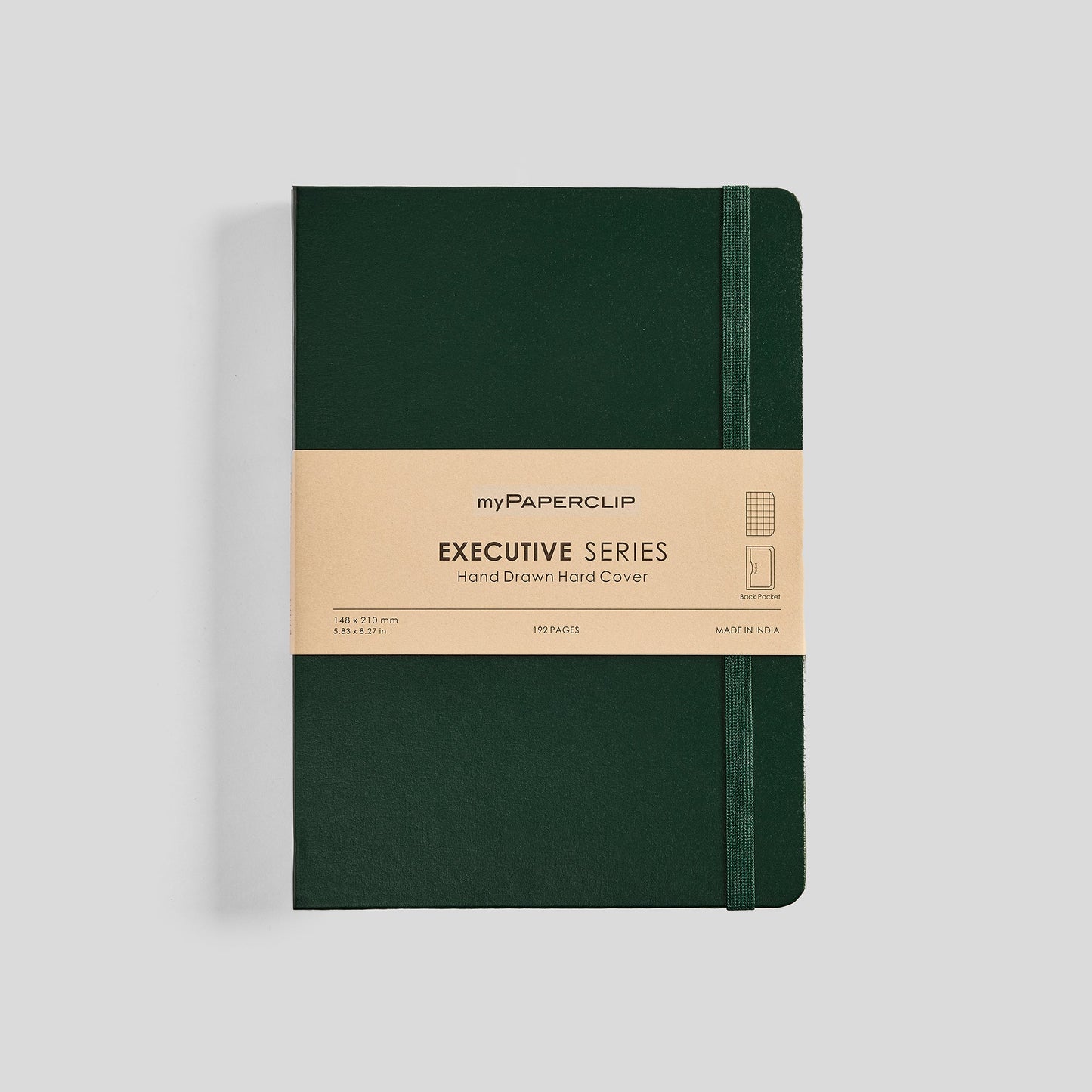 Executive Series Notebook (Hard Cover) - A5 (With Back Pocket)