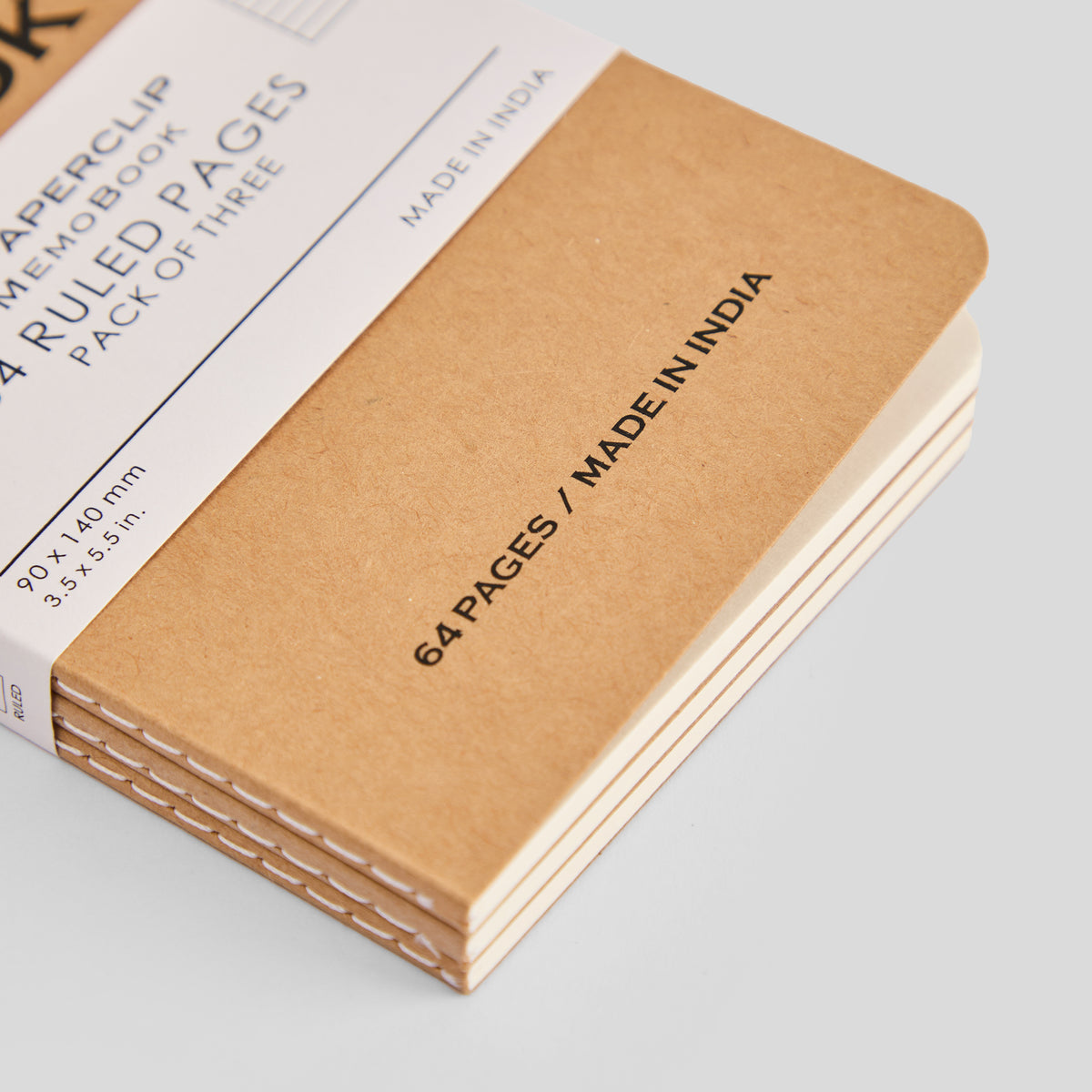 Memo Book Centre Thread A6 Notebook (Pack of 3)