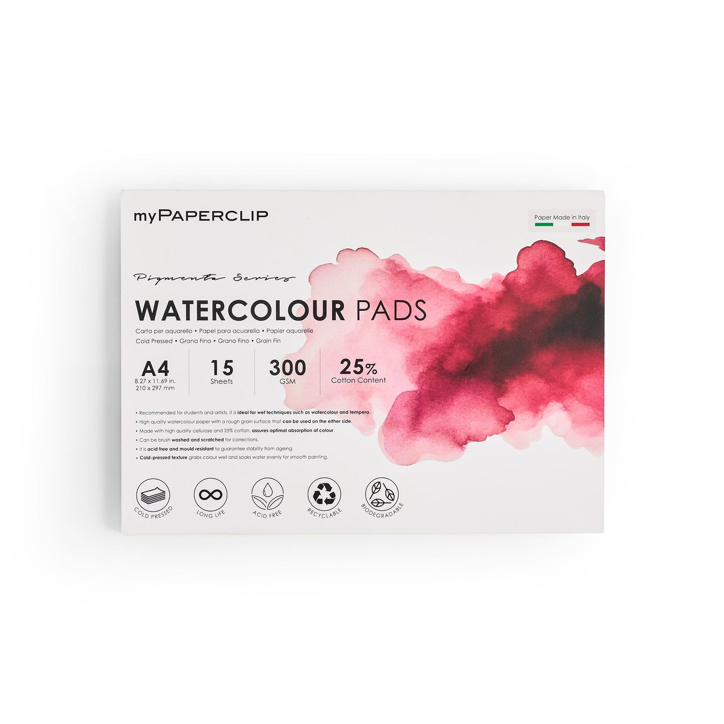 myPAPERCLIP Pigmenta Series Watercolour Pads 300 GSM