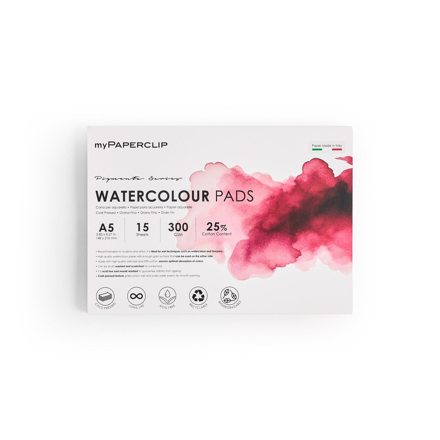 myPAPERCLIP Pigmenta Series Watercolour Pads 300 GSM