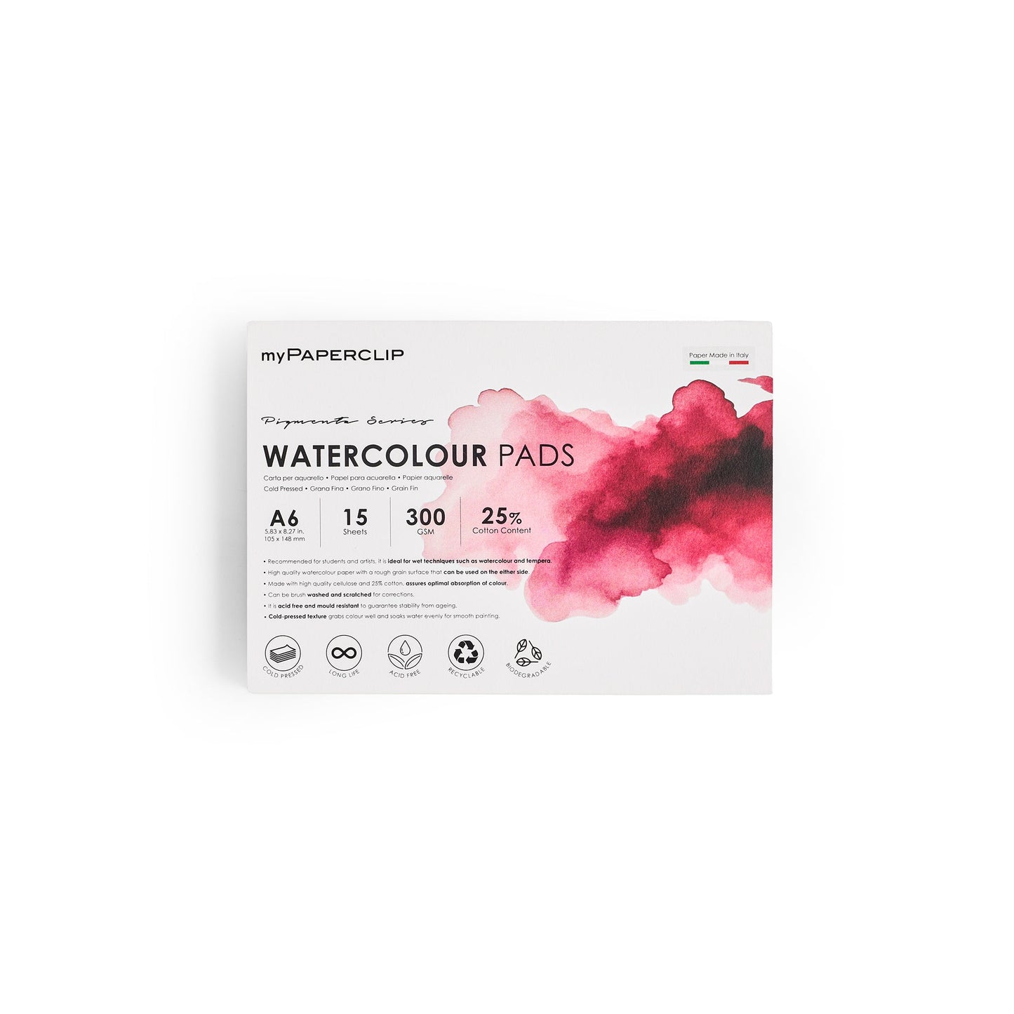 myPAPERCLIP Pigmenta Series Watercolour Pads 300 GSM