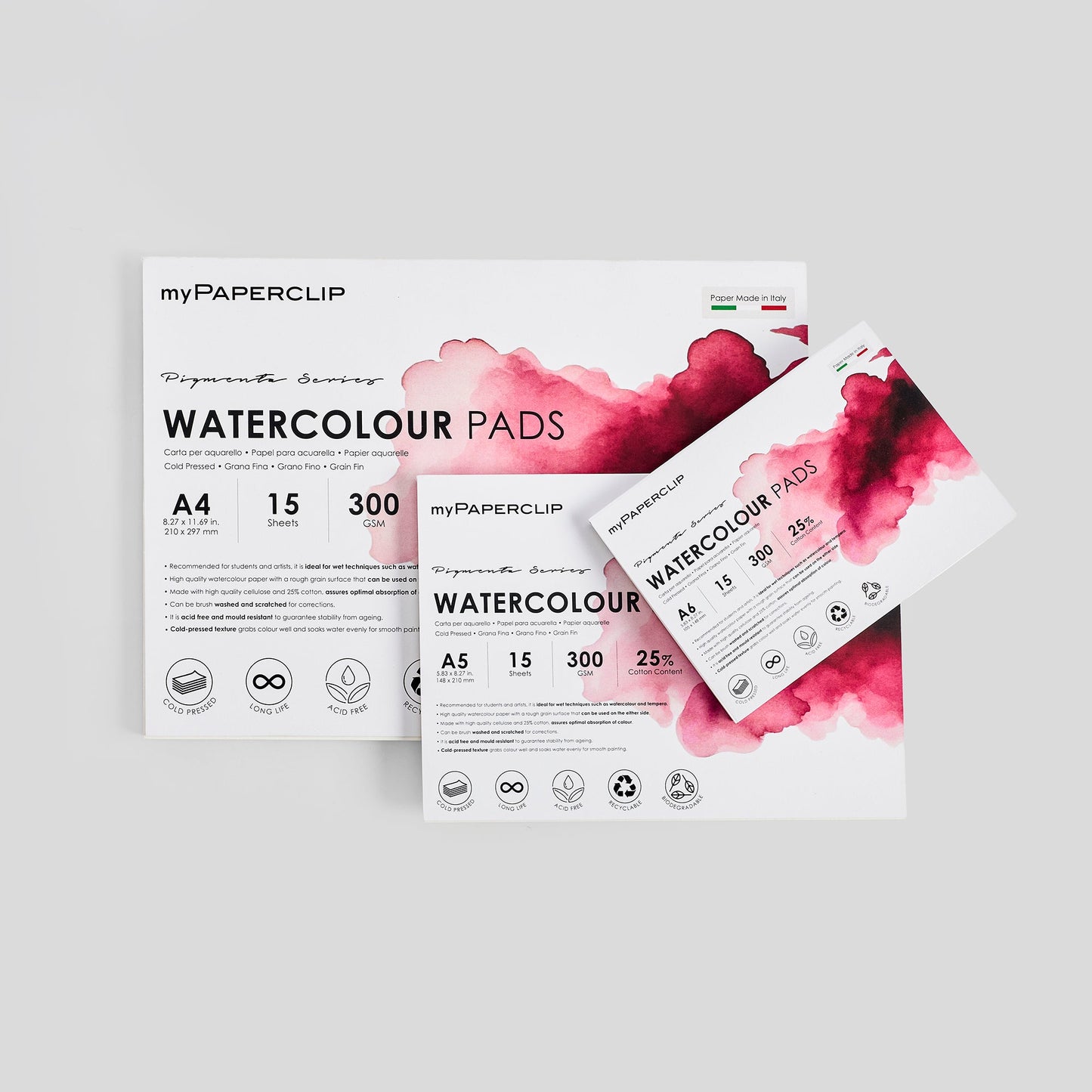 myPAPERCLIP Pigmenta Series Watercolour Pads 300 GSM