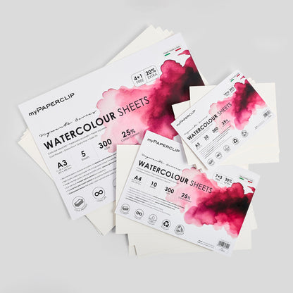 myPAPERCLIP Pigmenta Series Watercolour Sheets 300 GSM
