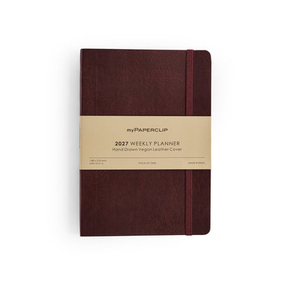 myPAPERCLIP 2027 Weekly Planner Vegan Leather